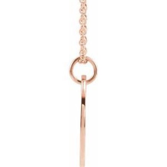 14K Rose Sagittarius Zodiac Disc 16-18" Necklace - Picture 2 of 4